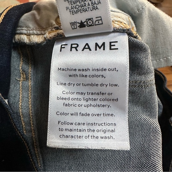 Frame Le Sylvie Slender Straight Jeans Cabana Dark Wash Size 27 - Picture 15 of 16